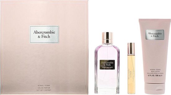 Abercrombie & Fitch  First Instinct Eau de Parfum voor vrouwen, 100ml + 15ml + Bodylotion 200ml
