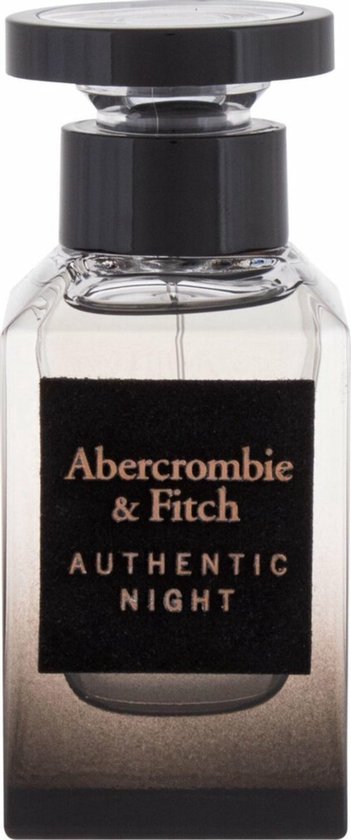 Abercrombie & Fitch Authentic Night Eau de Toilette Spray voor mannen, 50ml