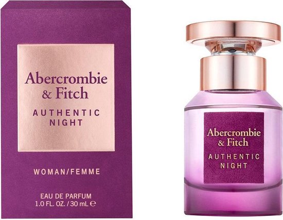 Abercrombie & Fitch Authentic Night Eau de Parfum voor vrouwen, 30ml