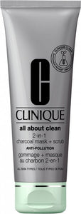 Clinique All About Clean 2-in-1 Houtskoolmasker + Scrub Reinigingsmiddel en Make-up Remover 100ml