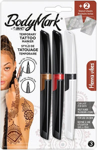 Bic Bodymark Tattoo Set Henna Fine Tip