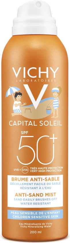 Vichy Idéal Soleil Anti-Zand Zonnespray voor Kinderen SPF50+ 200 ml