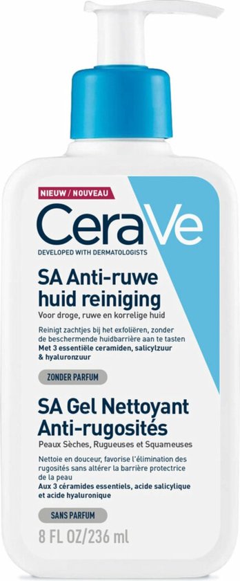 CeraVe SA Verzorgende Reinigingsgel 236ml/8oz voor Gezicht en Lichaam met Salicylzuur