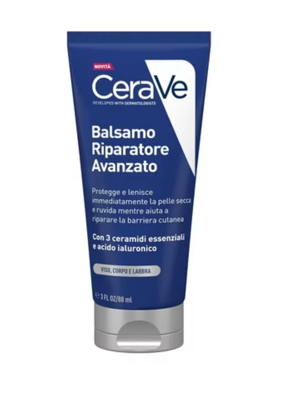 CeraVe Ultra Herstelbalsem voor Gezicht, Lichaam en Lippen, Crème voor Droge, Ruwe en Gebarsten Huid met 3 Essentiële Ceramiden en Hyaluronzuur 88ml