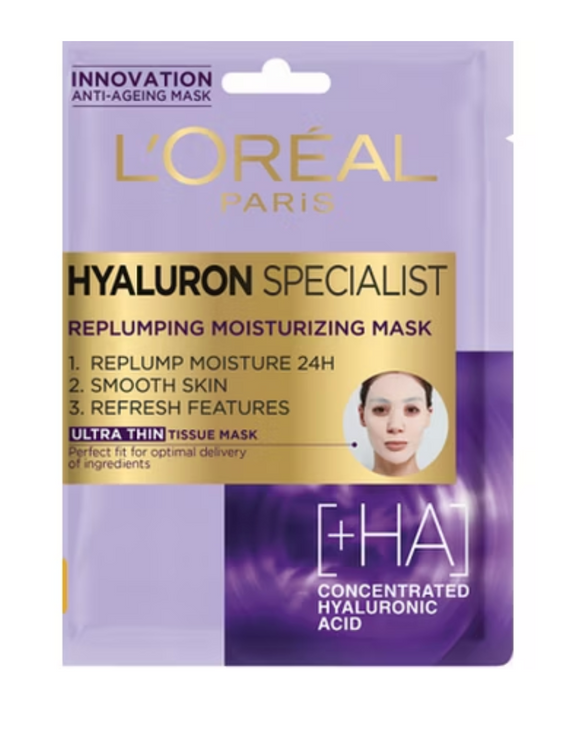 L'Oreal Paris Hyaluron Expert Vochtinbrengend Gezichtsmasker 30g