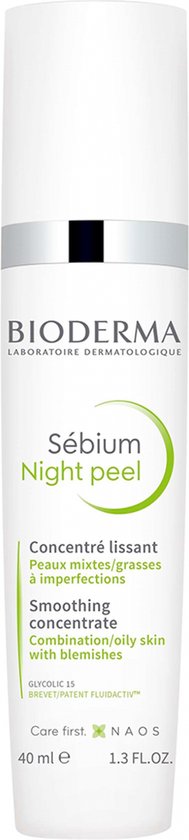 Bioderma Sébium Night Peel Milde Gezichtspelling voor Oily en Acnegevoelige Huid 40ml