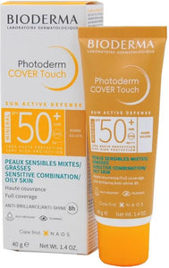 Bioderma Photoderm Cover Touch Gold Mineral Sunscreen Oil Control voor Combinatiehuid