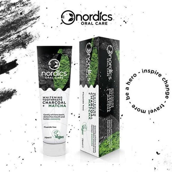 Nordics Charcoal Matcha Whitening Toothpaste 75ml