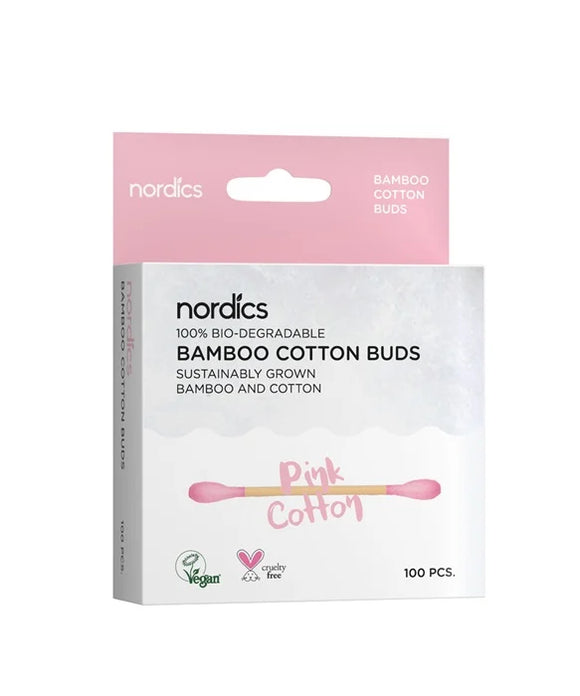 Nordics Wattenstaafjes Bamboo Roze 100st