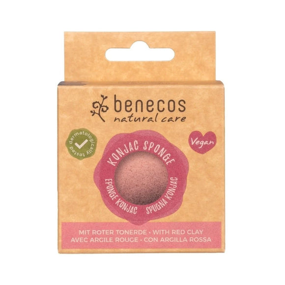 Benecos Natural Konjac Sponge - red clay