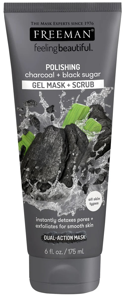 Freeman Tube Mask Gel + Scrub Charcaol