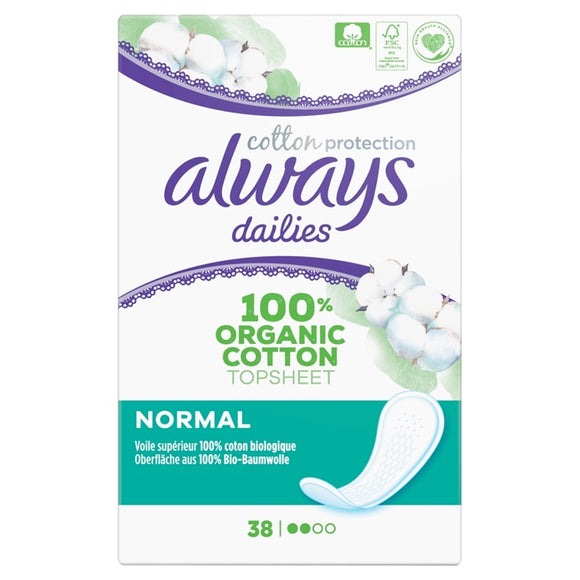 Always Dailies Inleg Bio Cotton Norm 38t