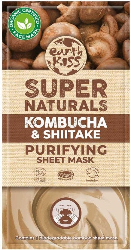 Earth Kiss  Sheet Mask Kombucha&Shiitake