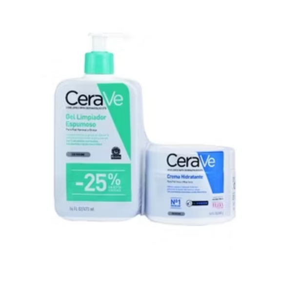 CeraVe Schuimende Reinigingsgel 473ml + CeraVe Hydraterende Crème 340g