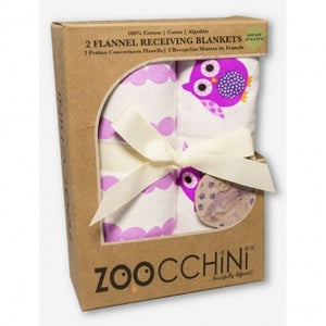Zoocchini Baby Flanellen Deken Paars/Uil