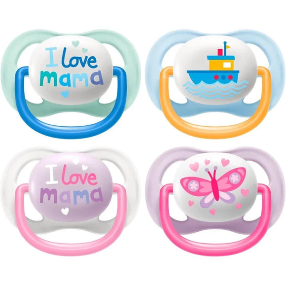 Avent Fopspeen 0-6 mnd Happy Roze/Blauw