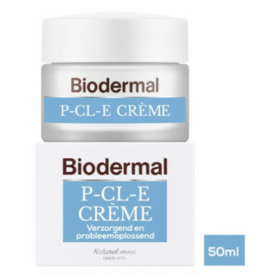 Biodermal P-Cl-E Crème - Dagcrème - Ondersteunt Het Herstellend Vermogen van Droge Huid - Droge Huid Gezichtscrème - Gezichtsverzorging - 50ml