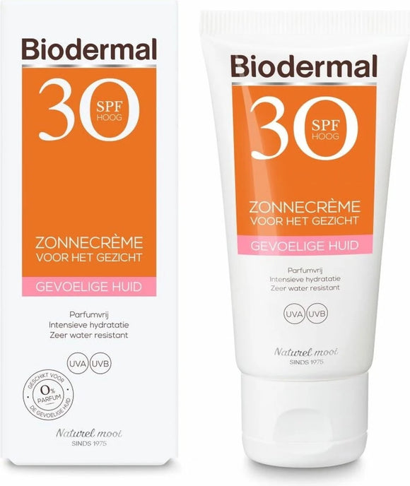 Biodermal Zonnecreme Gezicht gevoelige Huid F30