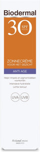 Biodermal Zonnebrand - Anti-Age Zonnebrandcrème voor het Gezicht - SPF 30 - 40ml