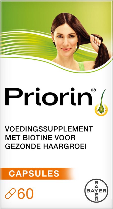 Priorin met biotine, voor sterk en vol haar van binnenuit, 60 capsules