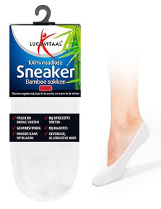 Lucovitaal Bamboe Sok Sneaker 43-46 Wit