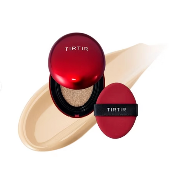 Tirtir Mask Fit Red Cushion Basis Duurzaam Lichtgewicht Opbouwbare Dekking Semi-Matte Finish Koreaanse Cushion Foundation 21 Natural Ivory 15 ml