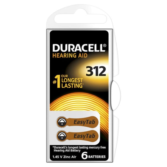 Duracell Gehoorapparaat DA312 6 stuks